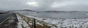 Gonfirth Loch under snow.