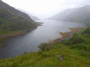 Looking down Gavin’s loch seawards towards Ladhrbheinn from the top of the hill.