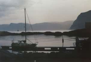 Moored up in the fjords of Norway.